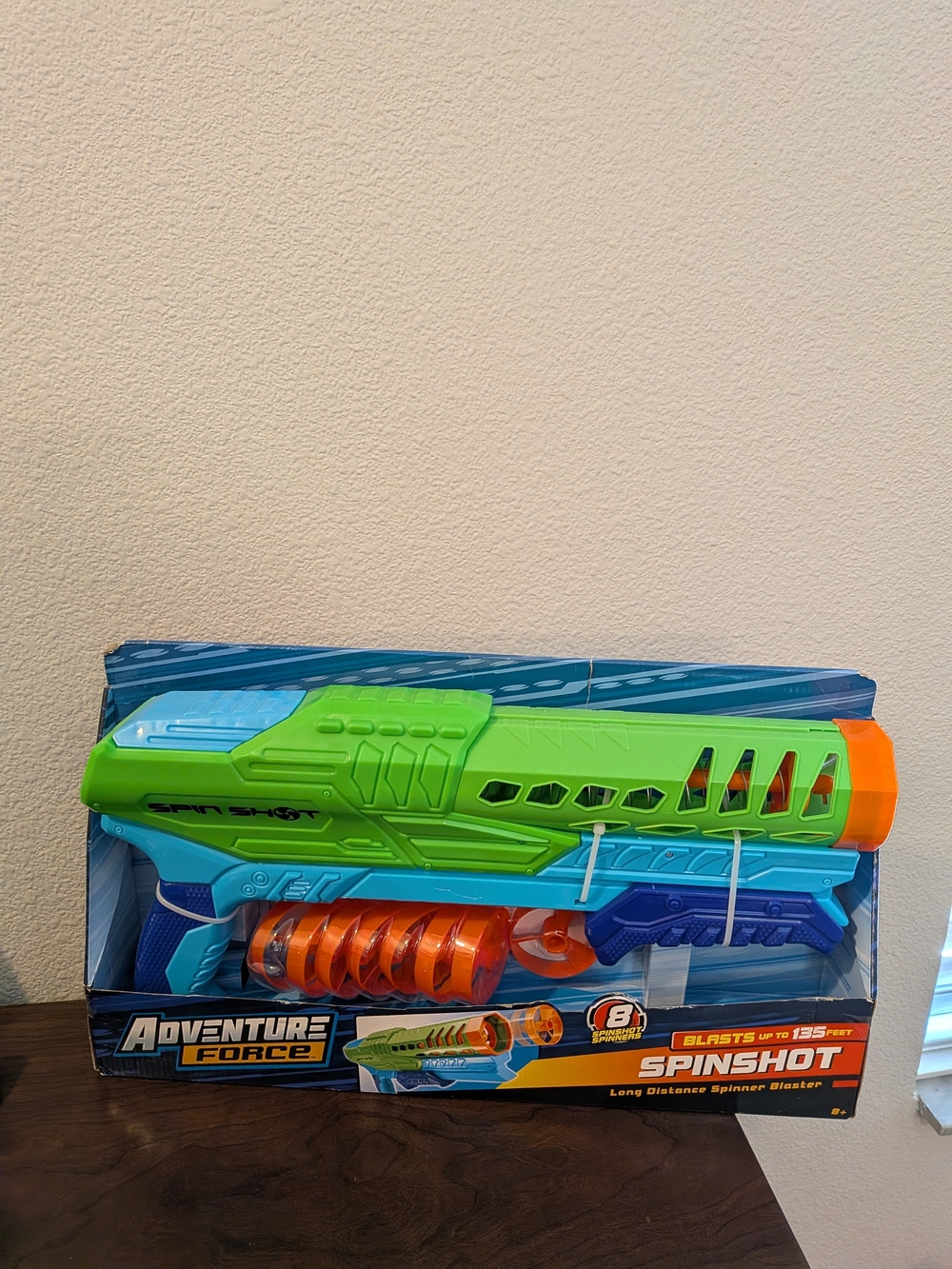 Adventure Force SpinShot Long-Range Spinner Blaster - Green & Blue